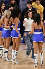 EMMY ROSSUM at LA Lakers vs Knicks Game in New York 03/17/2019