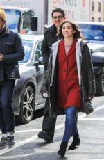 EMMY ROSSUM, Rami Malek and Christian Slater on the Set of Mr. Robot in New York 03/12/2019
