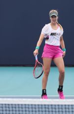 EUGENIE BOUCHARD Practice at Miami Open Tennis Tournament 03/16/2019