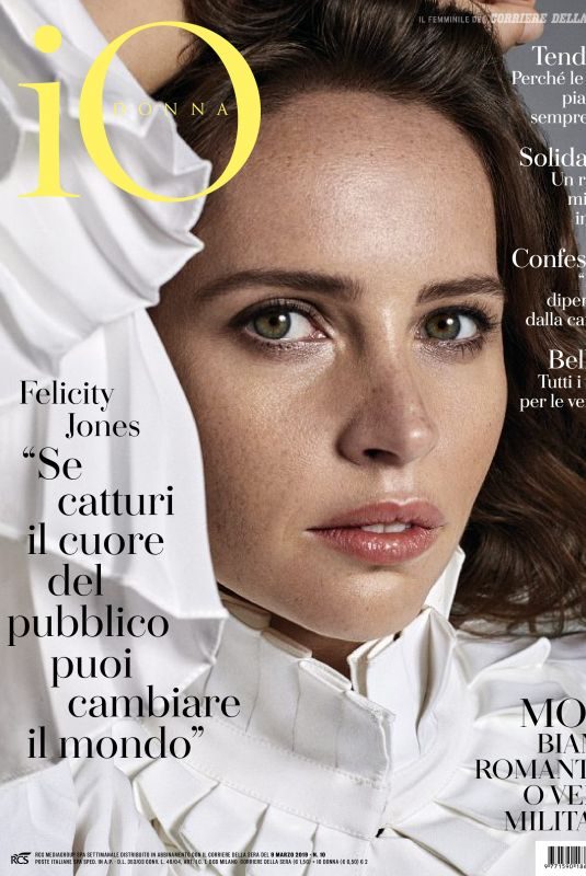 FELICITY JONES in Io Donna Del Corriere Della Sera, March 2019