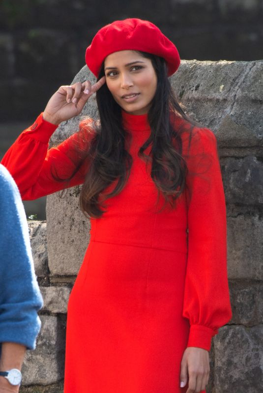 FREIDA PINTO on the Set of a Photoshoot in Pimrose Hill 03/28/2019