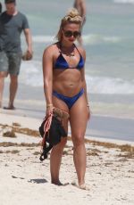 GABBY ALLEN in Bikinis at a Beach in Tulum 03/08/2019
