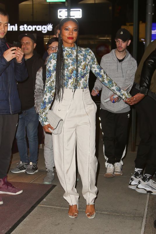 GABRIELLE UNION Leaves Dominick Hotel in New York 03/29/2019