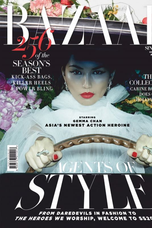 GEMMA CHAN in Harper’s Bazaar Magazine, Singapore March 2019