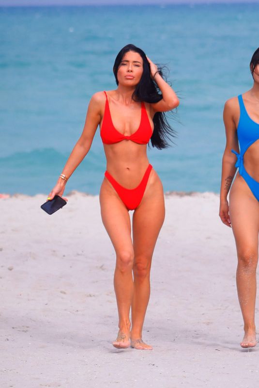 GEMMA LEE FARRELL amd PAULA SUAREZ in Bikinis at a Beach in Miami 03/21/2019