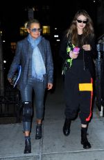 GIGI and YOLANDA HADID Out for Dinner in New York 03/29/2019