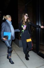 GIGI and YOLANDA HADID Out for Dinner in New York 03/29/2019