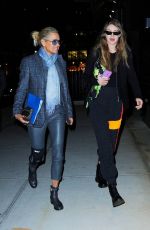 GIGI and YOLANDA HADID Out for Dinner in New York 03/29/2019
