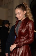 GIGI HADID Arrives at Tommy Hilfiger Fashion Show at PFW in Paris 03/02/2019