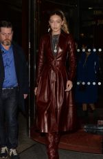 GIGI HADID Arrives at Tommy Hilfiger Fashion Show at PFW in Paris 03/02/2019