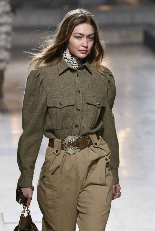 GIGI HADID at Isabel Marant Runway Show at Paris Fashion Week 02/28/2019