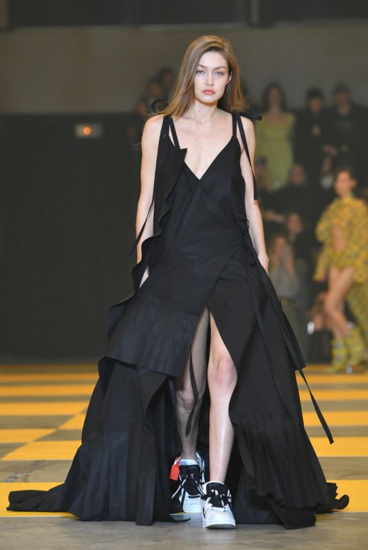 GIGI HADID at Off-white Runway Show at Paris Fashion Week 02/28/2019