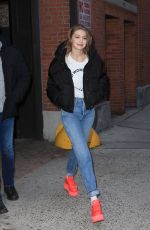 GIGI HADID Leaves a Studio in New York 03/08/2019