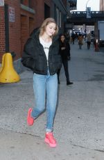 GIGI HADID Leaves a Studio in New York 03/08/2019
