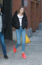 GIGI HADID Leaves a Studio in New York 03/08/2019
