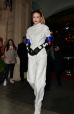 GIGI HADID Leaves Royal Monceau Hotel in Paris 03/01/2019