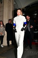 GIGI HADID Leaves Royal Monceau Hotel in Paris 03/01/2019