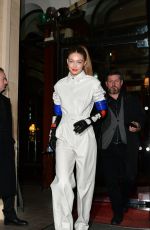 GIGI HADID Leaves Royal Monceau Hotel in Paris 03/01/2019