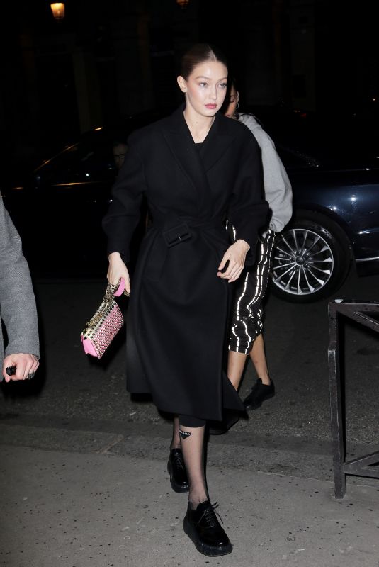 GIGI HADID Night Out in Paris 03/03/2019