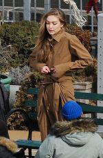 GIGI HADID on the Set of a Photoshoot in New York 03/08/2019