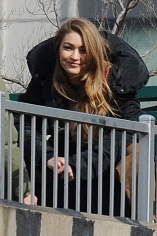GIGI HADID on the Set of a Photoshoot in New York 03/08/2019