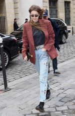 GIGI HADID Out in Paris 03/02/2019