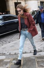 GIGI HADID Out in Paris 03/02/2019