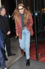 GIGI HADID Out in Paris 03/02/2019