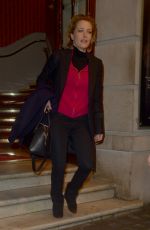GILLIAN ANDERSON Leaves a Theatre in London 03/13/2019