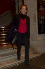 GILLIAN ANDERSON Leaves a Theatre in London 03/13/2019