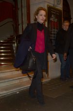 GILLIAN ANDERSON Leaves a Theatre in London 03/13/2019