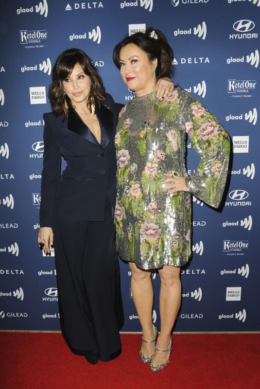 GINA GERSHON and JENNIFER TILLY at 2019 Glaad Media Awards in Los Angeles 03/28/2019