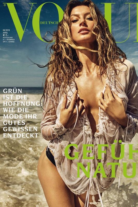 GISELE BUNDCHEN in Vogue Magazine, Germany April 2019
