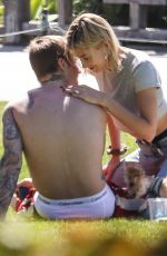 HAILEY and Justin BIEBER at a Park in Newport Beach 03/15/2019