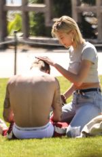 HAILEY and Justin BIEBER at a Park in Newport Beach 03/15/2019