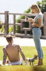 HAILEY and Justin BIEBER at a Park in Newport Beach 03/15/2019
