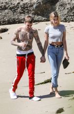 HAILEY and Justin BIEBER Out on Newport Beach in California 03/20/2019