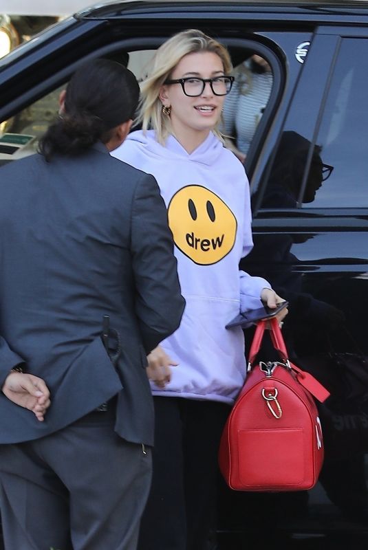 HAILEY BALDWIN Arrives at Montage Hotel in Beverly Hills 03/26/2019