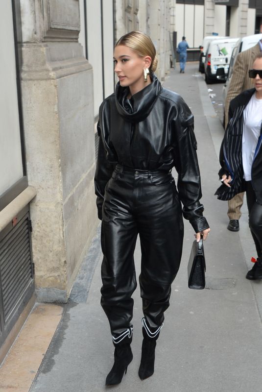HAILEY BIEBER Arrives at a Fitting for Louis Vuitton Show in Paris 03/03/2019
