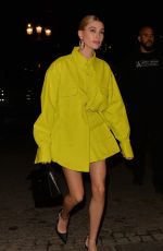 HAILEY BIEBER Arrives at CFDA American in Paris Cocktail with Vogue in Paris 03/03/2019