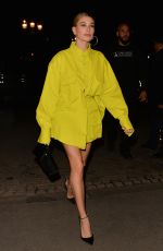 HAILEY BIEBER Arrives at CFDA American in Paris Cocktail with Vogue in Paris 03/03/2019