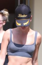 HAILEY BIEBER at a Yoga Session in Los Angeles 03/27/2019