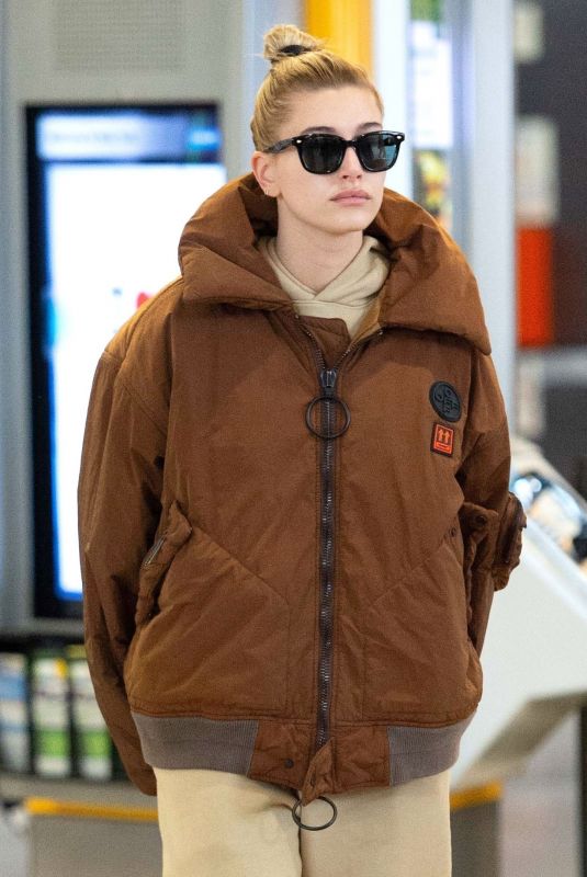 HAILEY BIEBER at JFK Airport in New York 03/04/2019