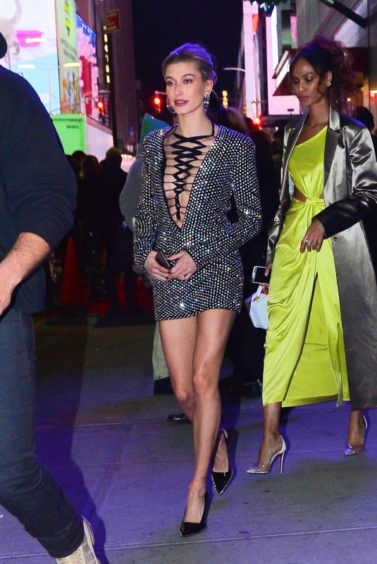 HAILEY BIEBER at Times Square Edition Premiere in New York 03/12/2019