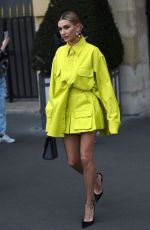 HAILEY BIEBER Heading to Balmain in Paris 03/03/2019