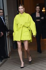 HAILEY BIEBER Heading to Balmain in Paris 03/03/2019