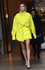 HAILEY BIEBER Leaves Balmain Store in Paris 03/03/2019