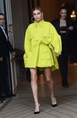 HAILEY BIEBER Leaves Balmain Store in Paris 03/03/2019