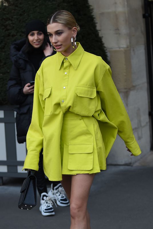 HAILEY BIEBER Leaves Balmain Store in Paris 03/03/2019