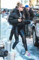 HAILEY BIEBER Out in New York 03/05/2019